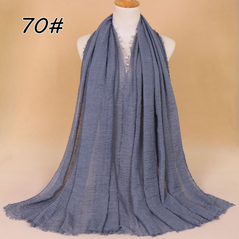 Smokey Blue Cotton Vogue Maxi Hijab