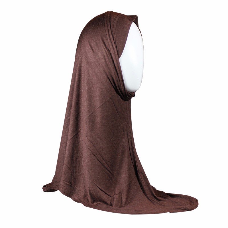 Coffee Two Piece Plain Ready to wear Hijab 