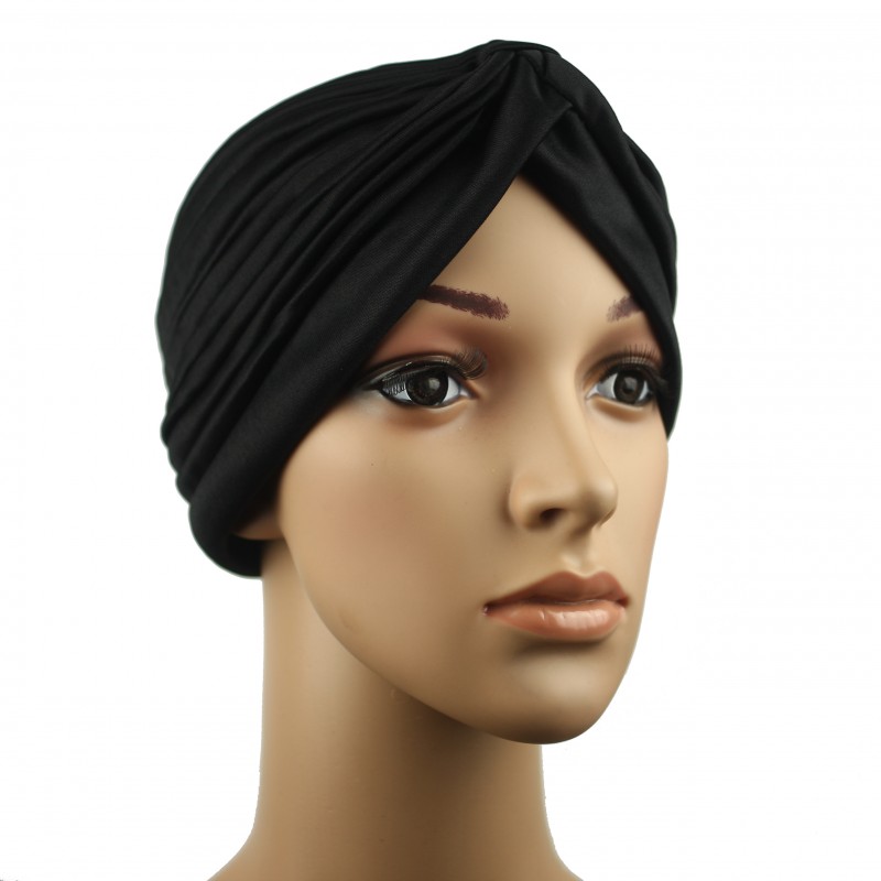 Black Turban Hijab Cap