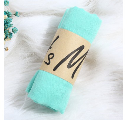 Mint Green Cotton Linen 180x90cm Classic Maxi Hijab