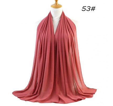 Bubble Red Soft Chiffon Crepe Hijab 