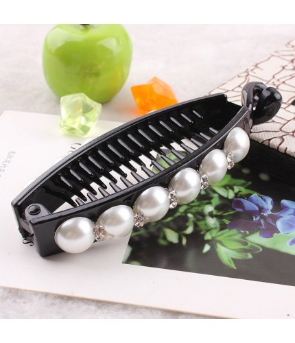 Large Black Hair Claw Pearl