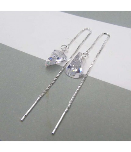 Crystal Long Chain Drop Earrings