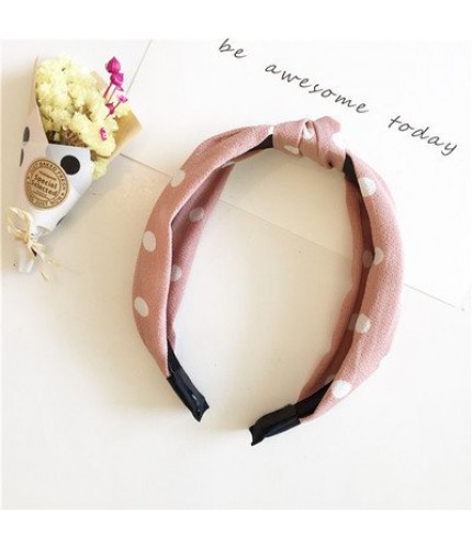 Pink Polka Classic Head band
