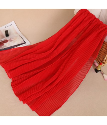 Red Ripple Crinkle Viscose Hijab Clearance