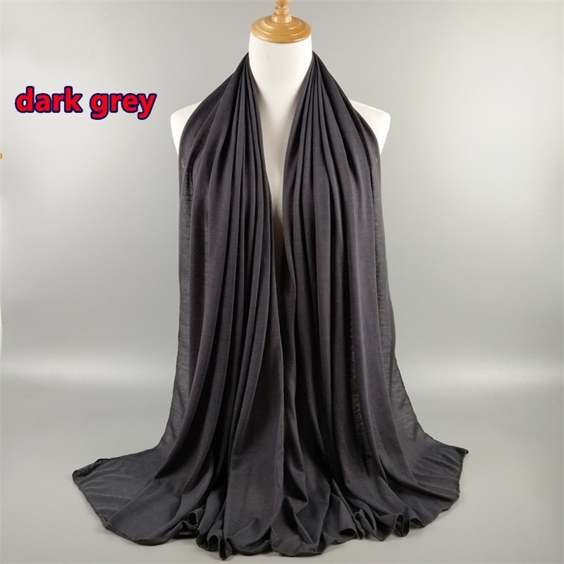 Ash Gray Jersey Modal Cotton Maxi Hijab