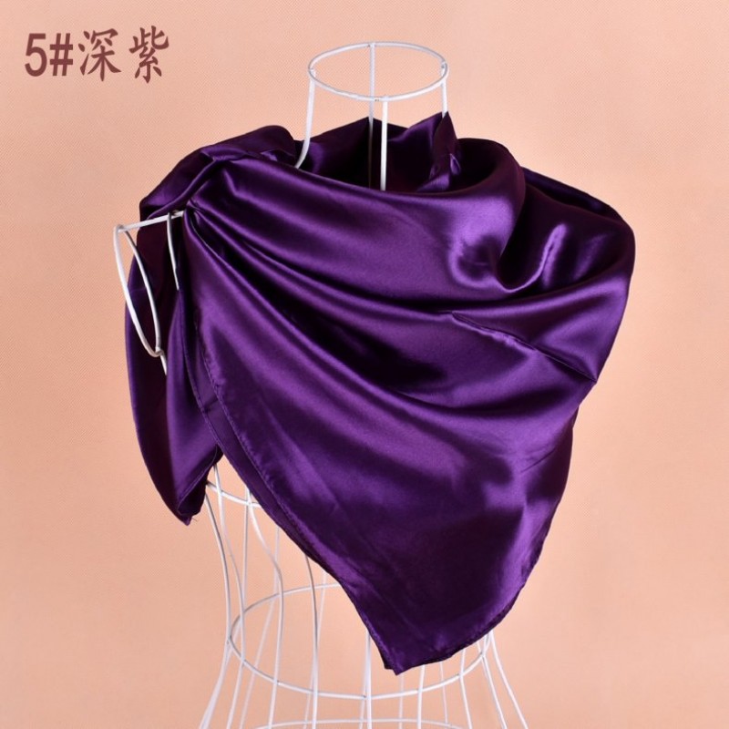 dark purple Classic Satin Square Hijab