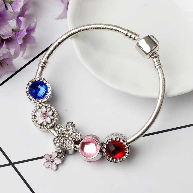 Floral Rainbow Bracelet