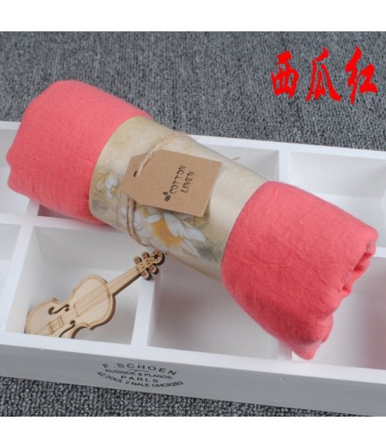 Watermelon Red 180x140cm Cotton Linen Plain Extra Maxi Hijab Clearance