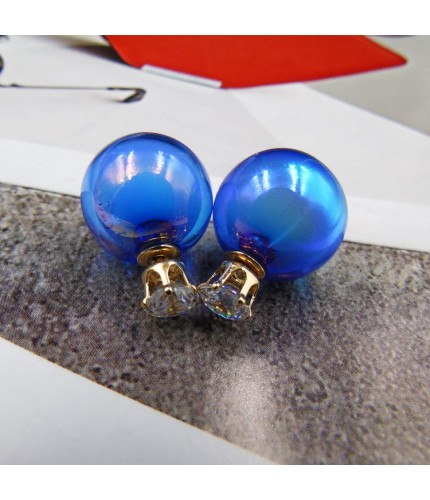 Pearlescent Blue Studs