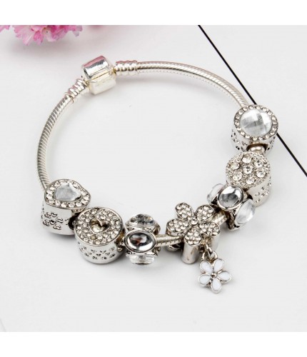 Silver Love Charm Bracelet