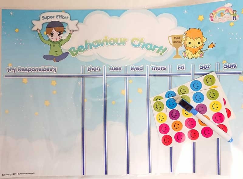 Boy's behaviour chart