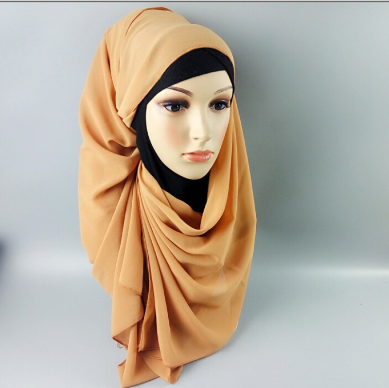 Taupe Soft Chiffon Crepe Hijab 