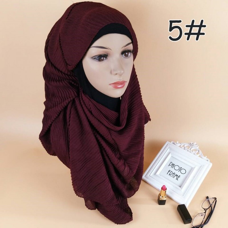 Burgundy Classic Cotton Crinkle Maxi Hijab