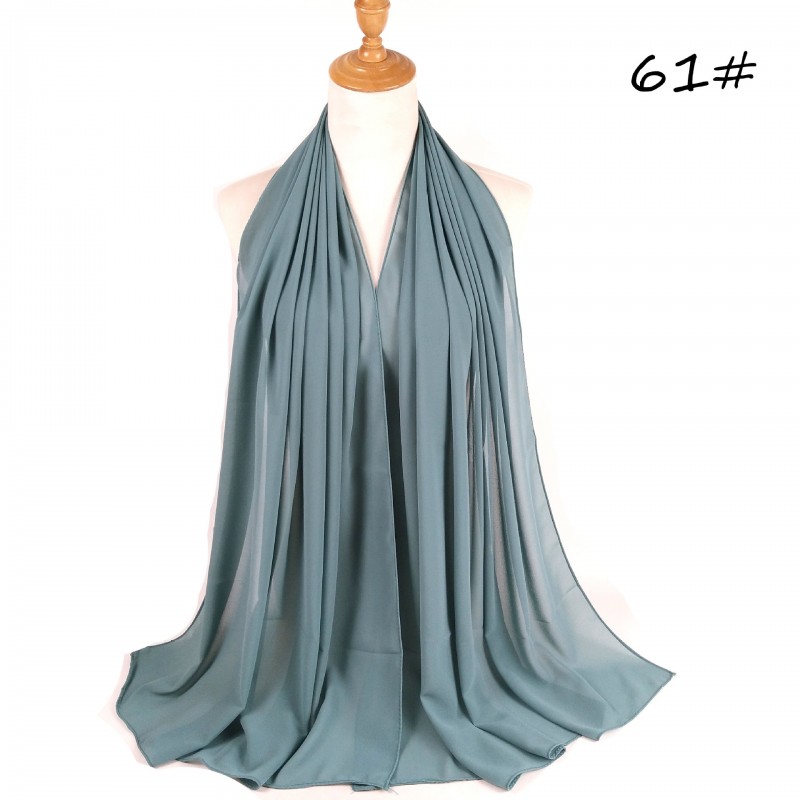 Gunmetal Grey Soft Chiffon Crepe Hijab 