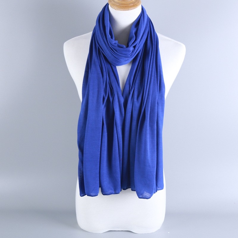 Smokey Blue Jersey Modal Cotton Maxi Hijab