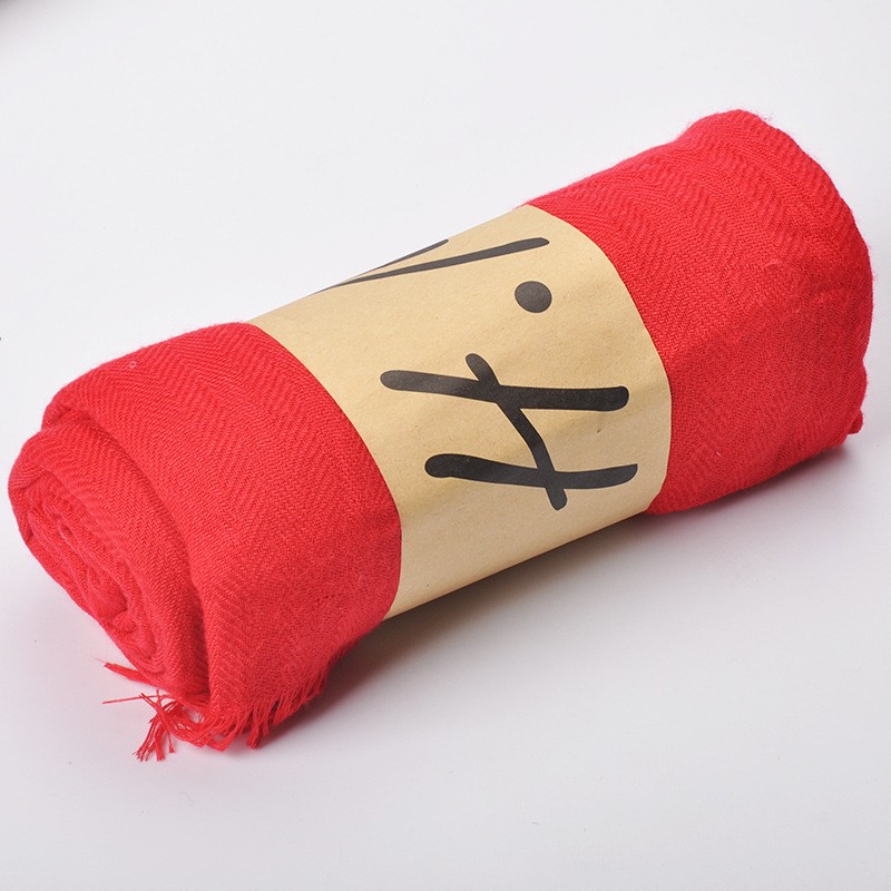 Red Thick Twill Blend 200x110cm Maxi Hijab