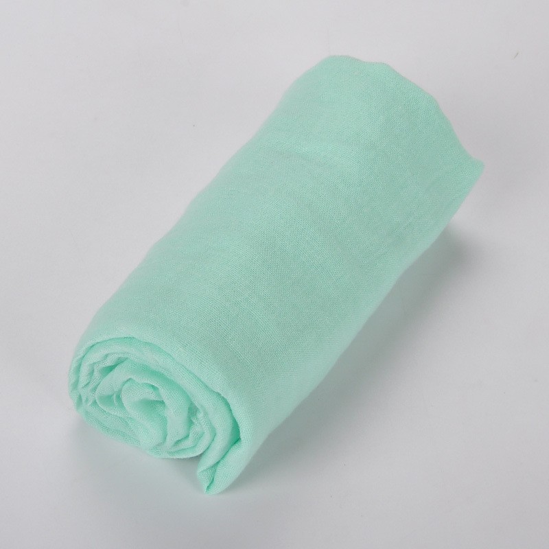 Green Plain Maxi Tassel 180x90cm Cotton Hijab