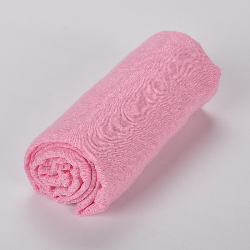 Pink Plain Maxi Tassel 180x90cm Cotton Hijab