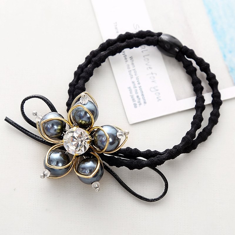 Gray Floral Fruit Hairband