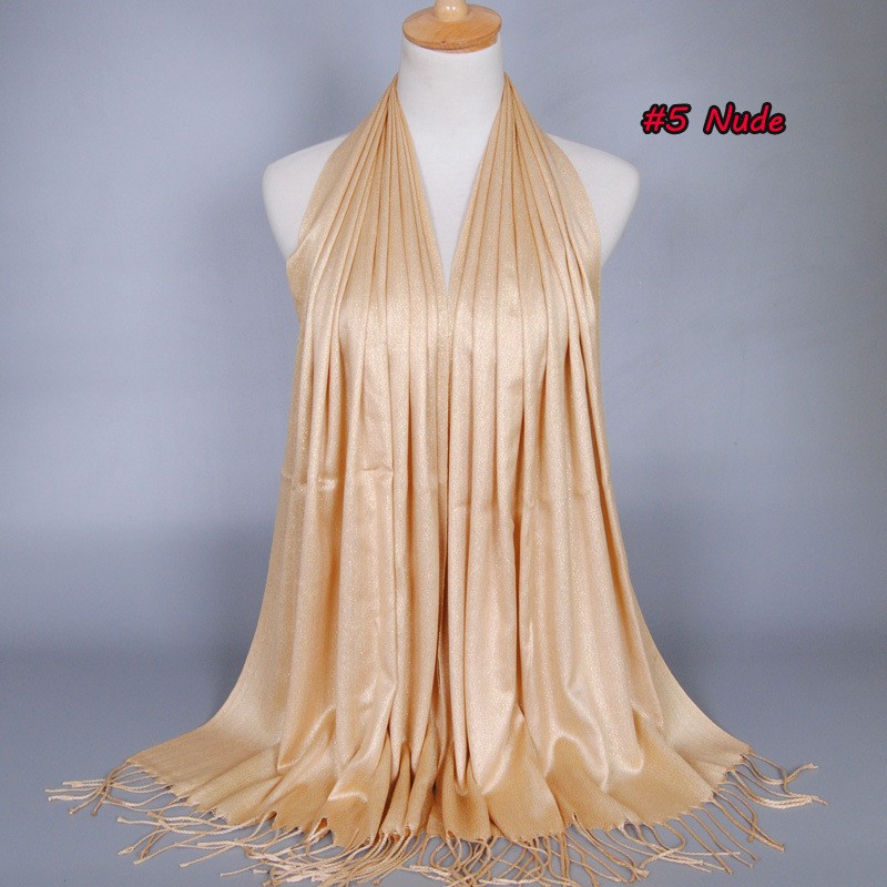 Camel Gold Shimmer Cotton Hijab