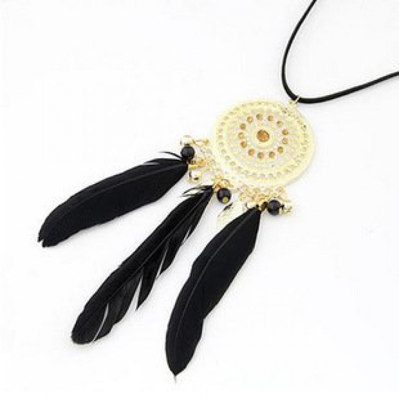 Dream Catcher Black Necklace