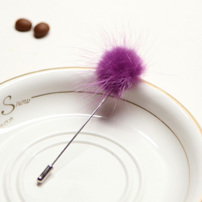 Purple Puffy Hijab Pin 