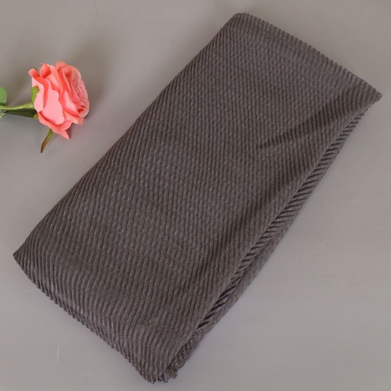 dark gray Crimpled Crinkle Hijab