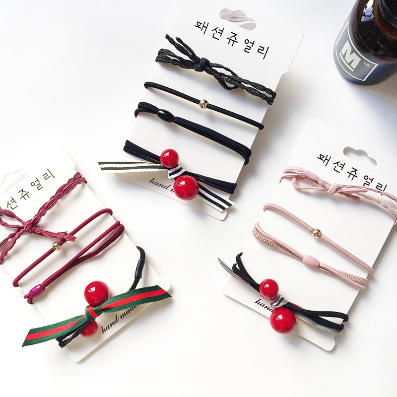 cherry mixed colour random selection hair band set