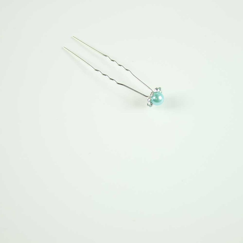 Mint basic pearl hairpin