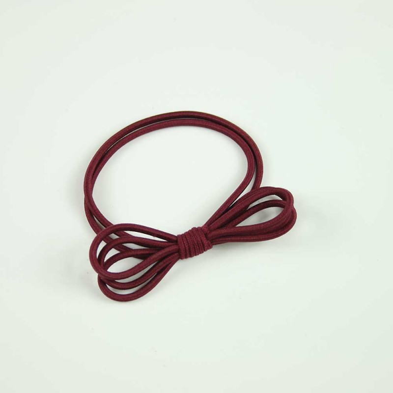 Maroon basic tie hairband
