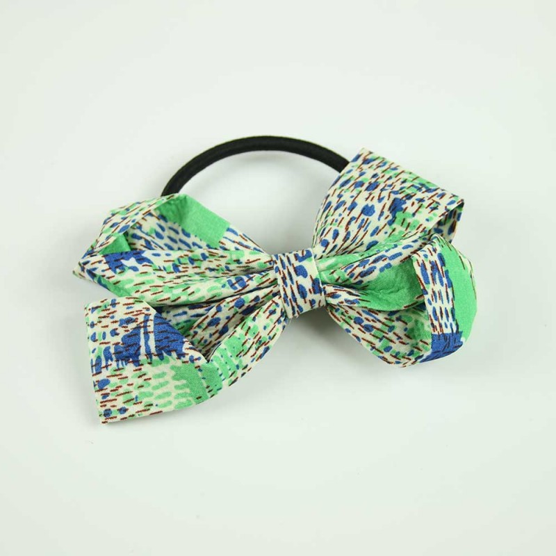 Green Print Bow Hairband