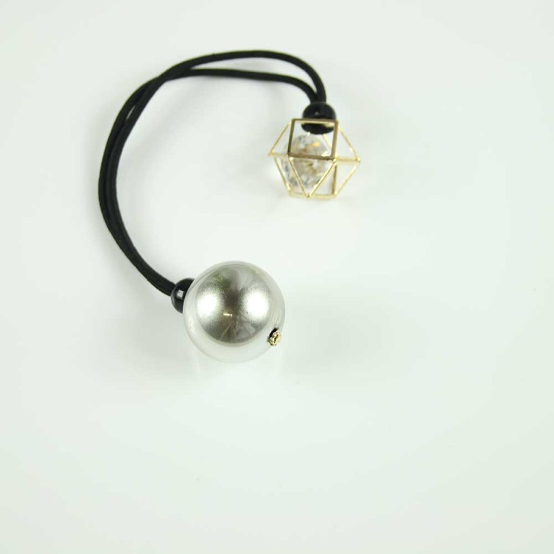 Silver crystal pearl hairband