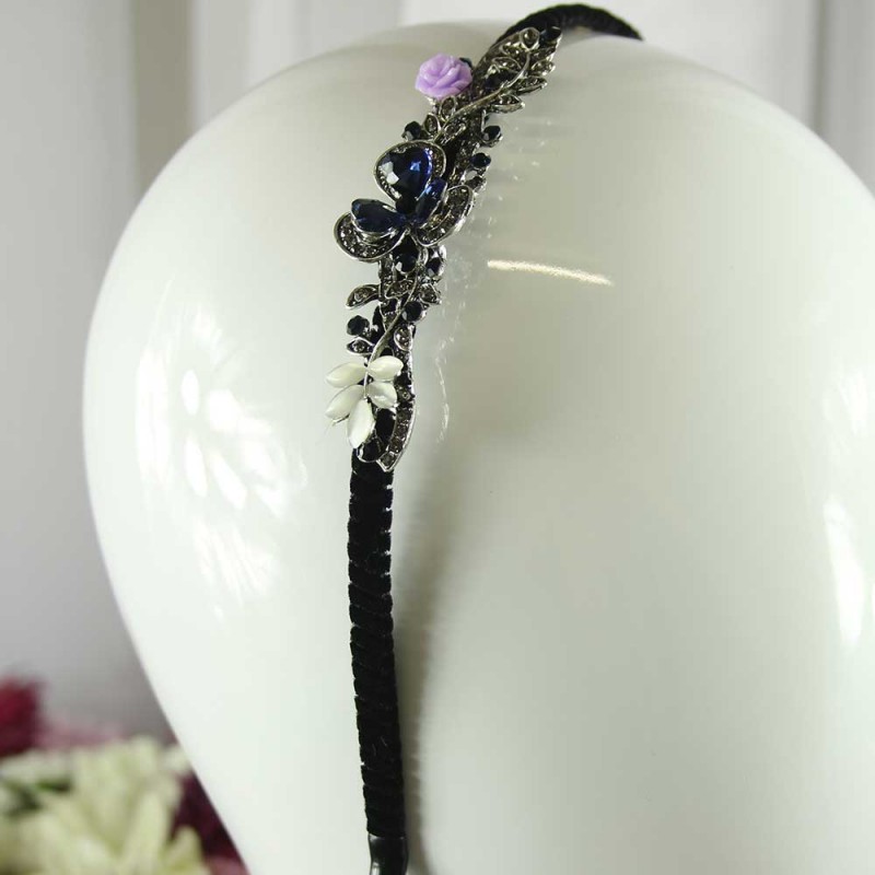 Tri Garden Blue Crystal Headband