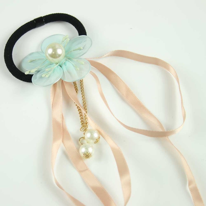 Peach Daisy ribbon hairband