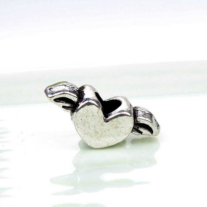 Winged Heart Charm