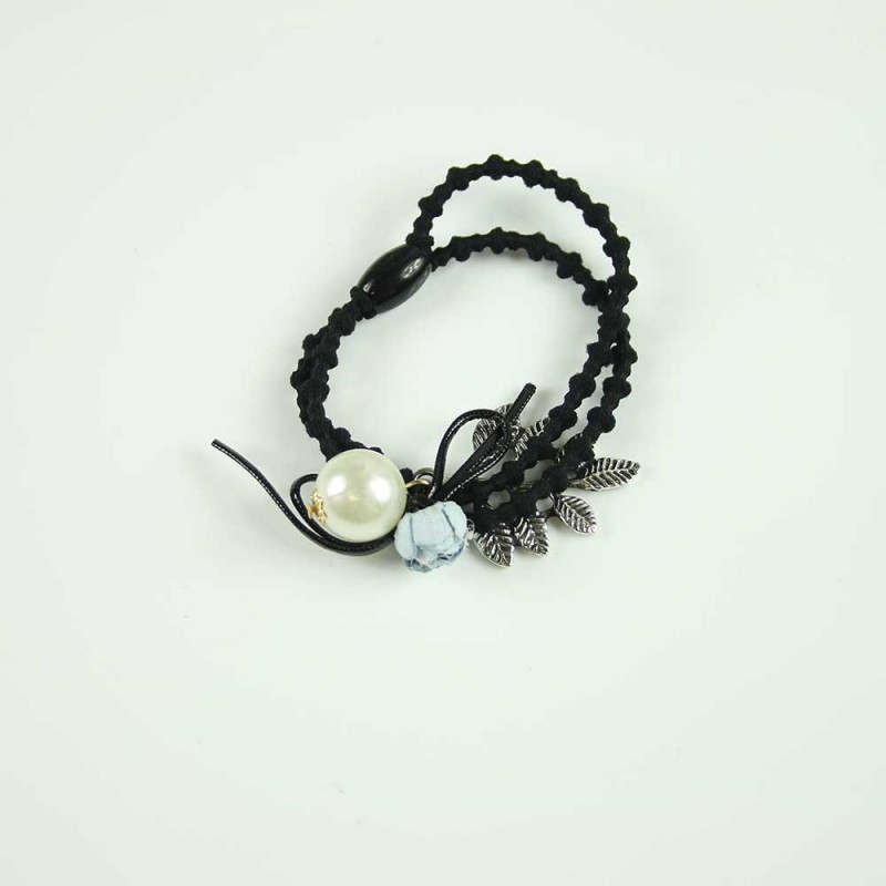 Light Blue pearl foliage hairband