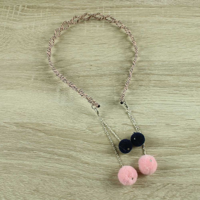 Pink pompom headbands