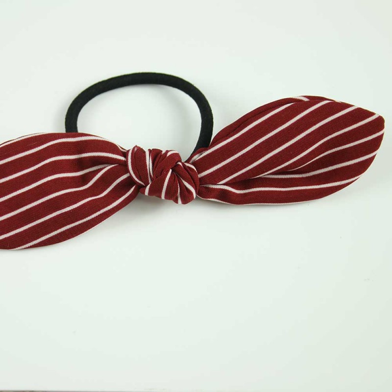 Maroon Stripes Ribbon hairband