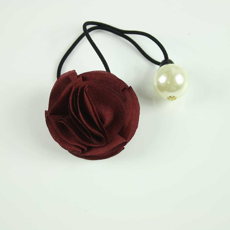 Maroon rose pearl hairband