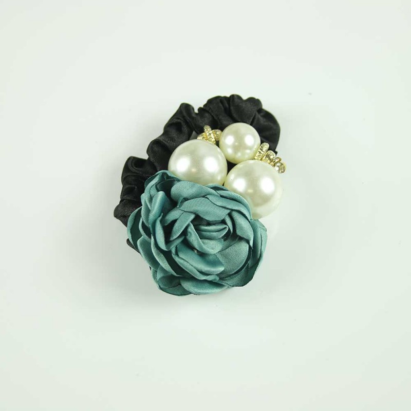Light Green rose three pearl hairband