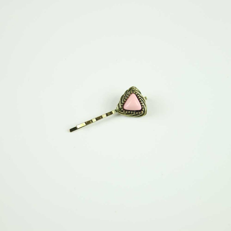 Pink Triangle gem hairpin