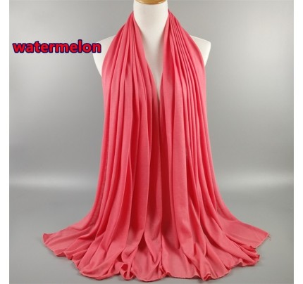 Watermelon Red Jersey Modal Cotton Maxi Hijab