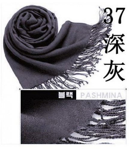  dark gray Cashmere 180x70cm Pashmina Hijab