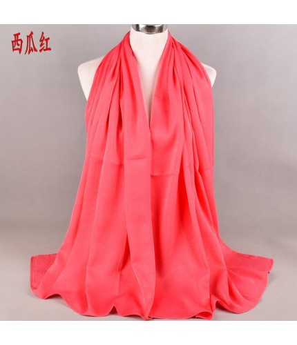 Watermelon Red Premium Velvety Pearl Chiffon Maxi Hijab