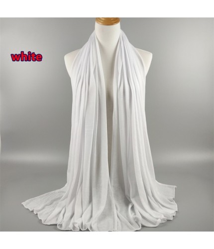 White Jersey Modal Cotton Maxi Hijab