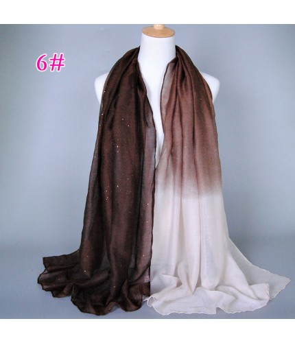 Coffee Dual Ombre Viscose Hijab