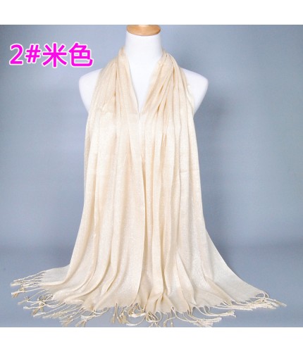 Beige Cotton Shimmery Lustre Hijab
