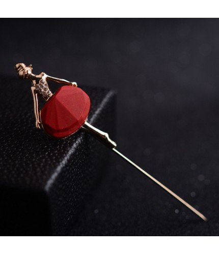 Red Ballerina Hijab Pin 