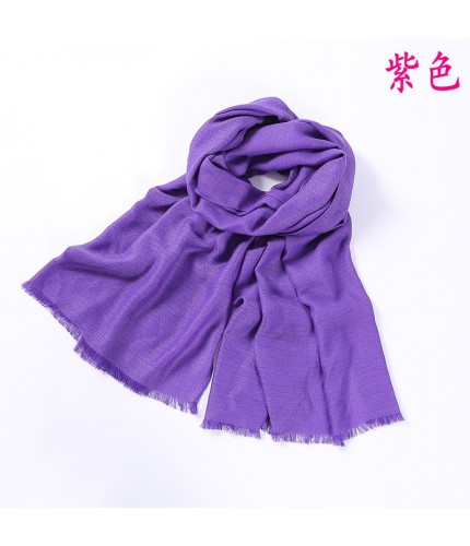 Purple Plain Thick Intertwined Cotton Maxi Hijab